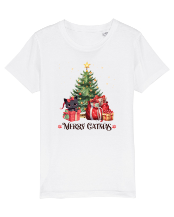 cu pisici de Craciun - Merry Catmas Tree White
