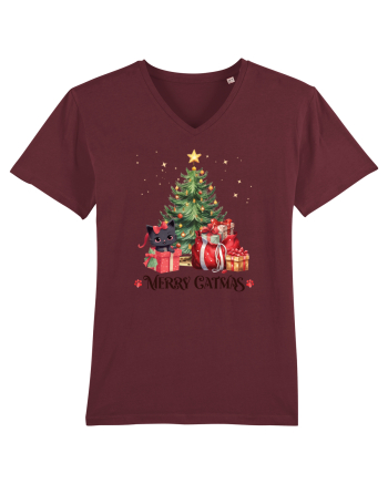 cu pisici de Craciun - Merry Catmas Tree Burgundy