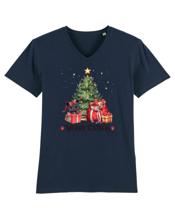 cu pisici de Craciun - Merry Catmas Tree French Navy