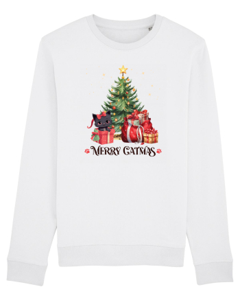 cu pisici de Craciun - Merry Catmas Tree White