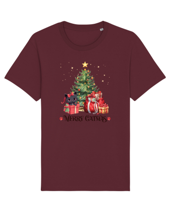 cu pisici de Craciun - Merry Catmas Tree Burgundy