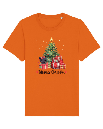 cu pisici de Craciun - Merry Catmas Tree Bright Orange