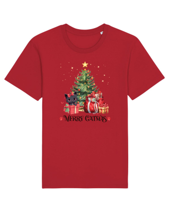 cu pisici de Craciun - Merry Catmas Tree Red