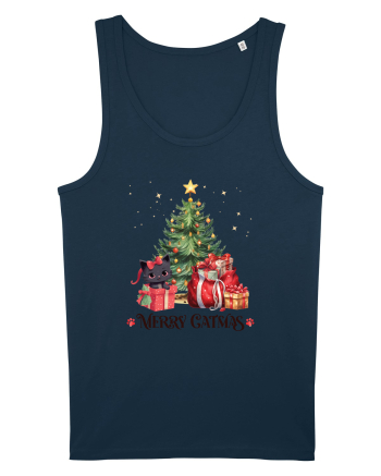 cu pisici de Craciun - Merry Catmas Tree Navy