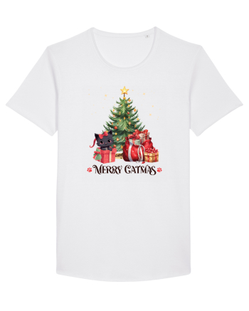 cu pisici de Craciun - Merry Catmas Tree White