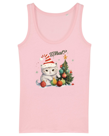cu pisici de Craciun - What Christmas Cat Cotton Pink