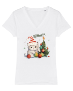 cu pisici de Craciun - What Christmas Cat Tricou mânecă scurtă guler V Damă Evoker