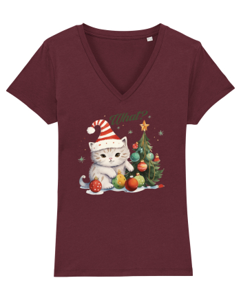 cu pisici de Craciun - What Christmas Cat Burgundy