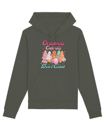 retro de Craciun - Christmas calories do not count Khaki