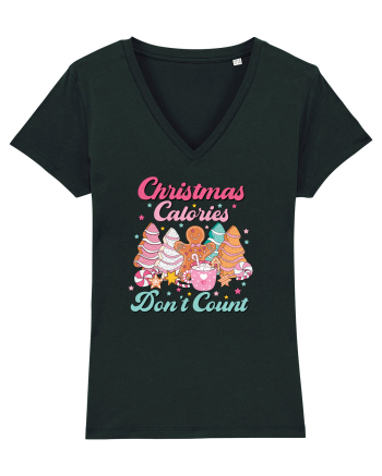 retro de Craciun - Christmas calories do not count Black