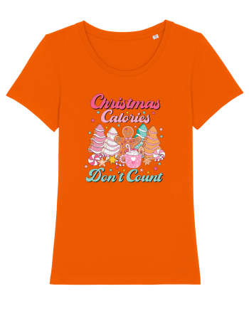 retro de Craciun - Christmas calories do not count Bright Orange