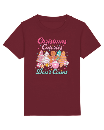 retro de Craciun - Christmas calories do not count Burgundy