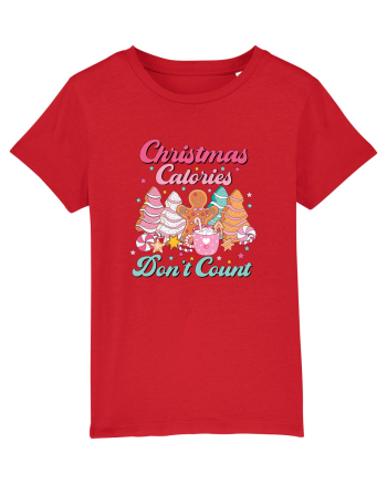 retro de Craciun - Christmas calories do not count Red