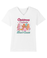 retro de Craciun - Christmas calories do not count Tricou mânecă scurtă guler V Bărbat Presenter