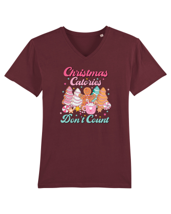 retro de Craciun - Christmas calories do not count Burgundy