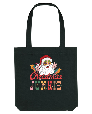 retro de Craciun - Christmas junkie Black