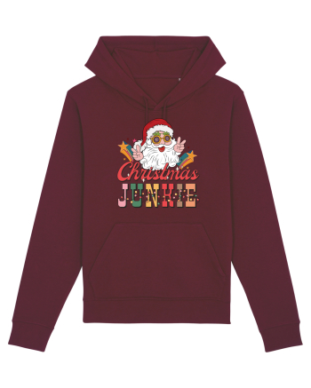 retro de Craciun - Christmas junkie Burgundy