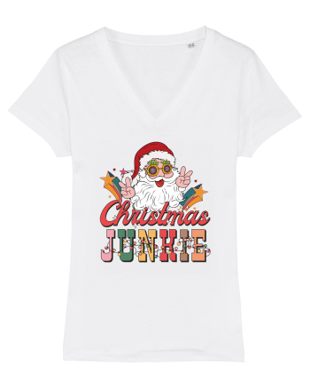 retro de Craciun - Christmas junkie White