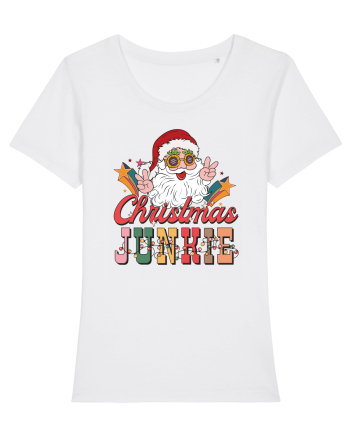 retro de Craciun - Christmas junkie White