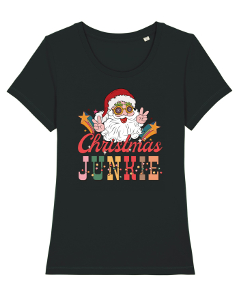 retro de Craciun - Christmas junkie Black