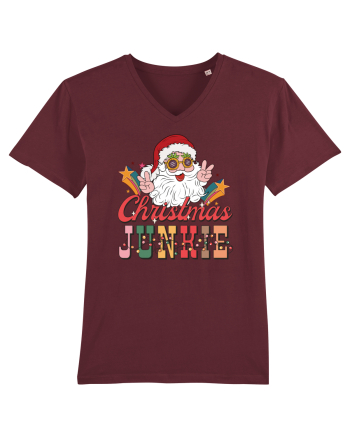 retro de Craciun - Christmas junkie Burgundy