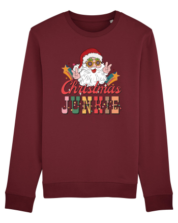 retro de Craciun - Christmas junkie Burgundy