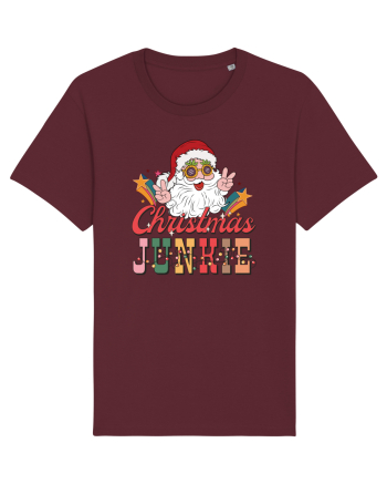 retro de Craciun - Christmas junkie Burgundy