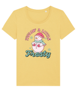 retro de Craciun - Feeling a little frosty Tricou mânecă scurtă guler larg fitted Damă Expresser