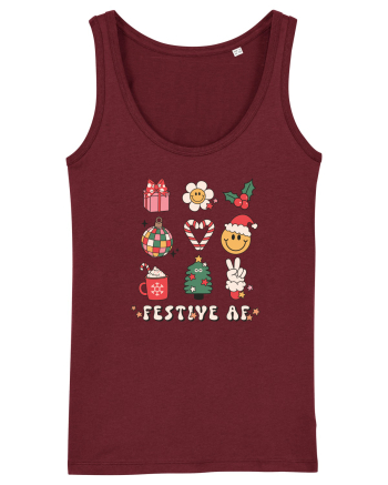 retro de Craciun - Festive AF Burgundy