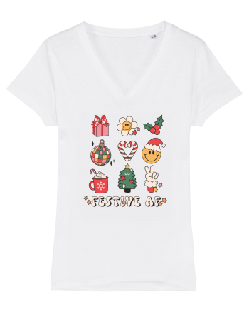 retro de Craciun - Festive AF White