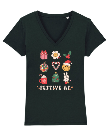 retro de Craciun - Festive AF Black