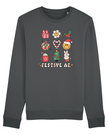 retro de Craciun - Festive AF Anthracite