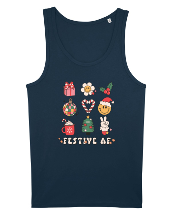 retro de Craciun - Festive AF Navy
