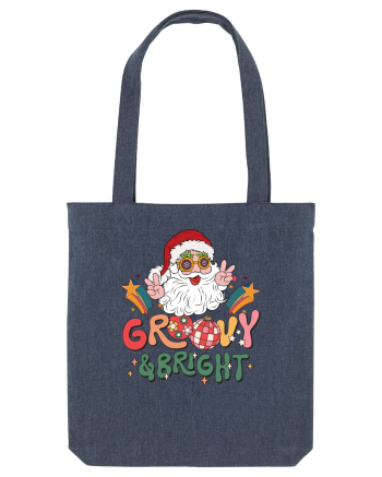retro de Craciun - Groovy and bright Midnight Blue