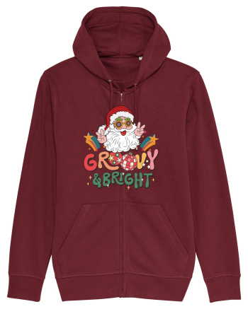 retro de Craciun - Groovy and bright Burgundy