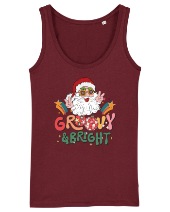 retro de Craciun - Groovy and bright Burgundy