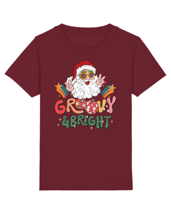 retro de Craciun - Groovy and bright Burgundy