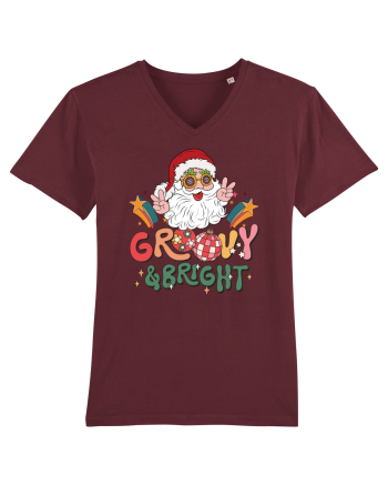 retro de Craciun - Groovy and bright Burgundy