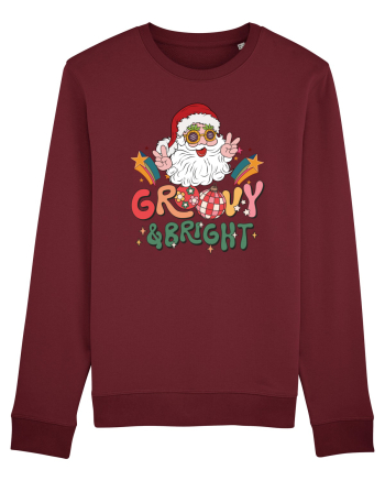 retro de Craciun - Groovy and bright Burgundy