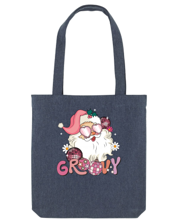 retro de Craciun - Groovy Disco Santa Midnight Blue