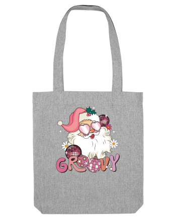 retro de Craciun - Groovy Disco Santa Heather Grey
