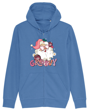 retro de Craciun - Groovy Disco Santa Bright Blue