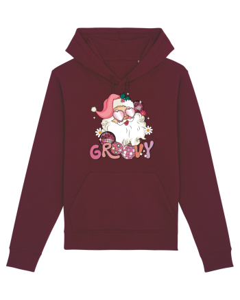 retro de Craciun - Groovy Disco Santa Burgundy