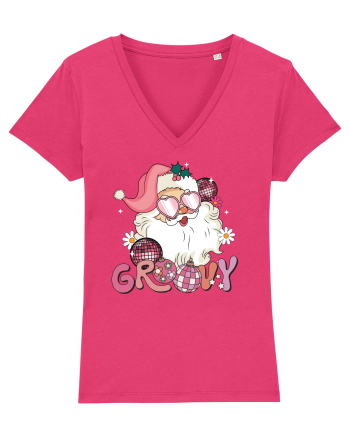 retro de Craciun - Groovy Disco Santa Raspberry