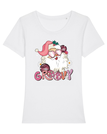 retro de Craciun - Groovy Disco Santa White