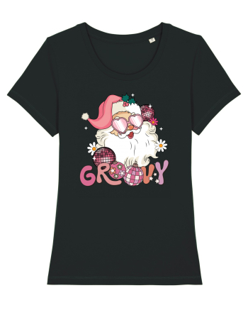 retro de Craciun - Groovy Disco Santa Black