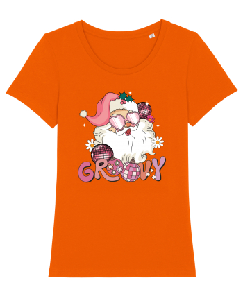retro de Craciun - Groovy Disco Santa Bright Orange