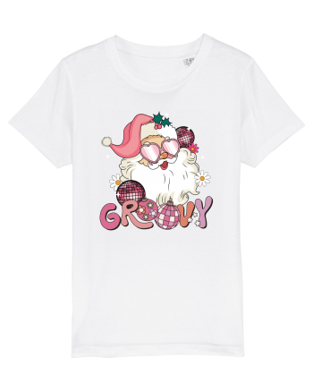 retro de Craciun - Groovy Disco Santa White