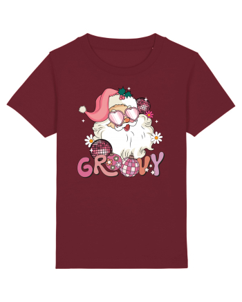 retro de Craciun - Groovy Disco Santa Burgundy