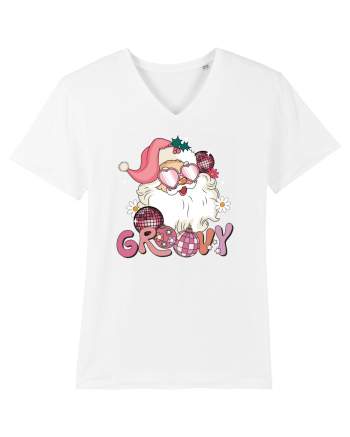 retro de Craciun - Groovy Disco Santa White